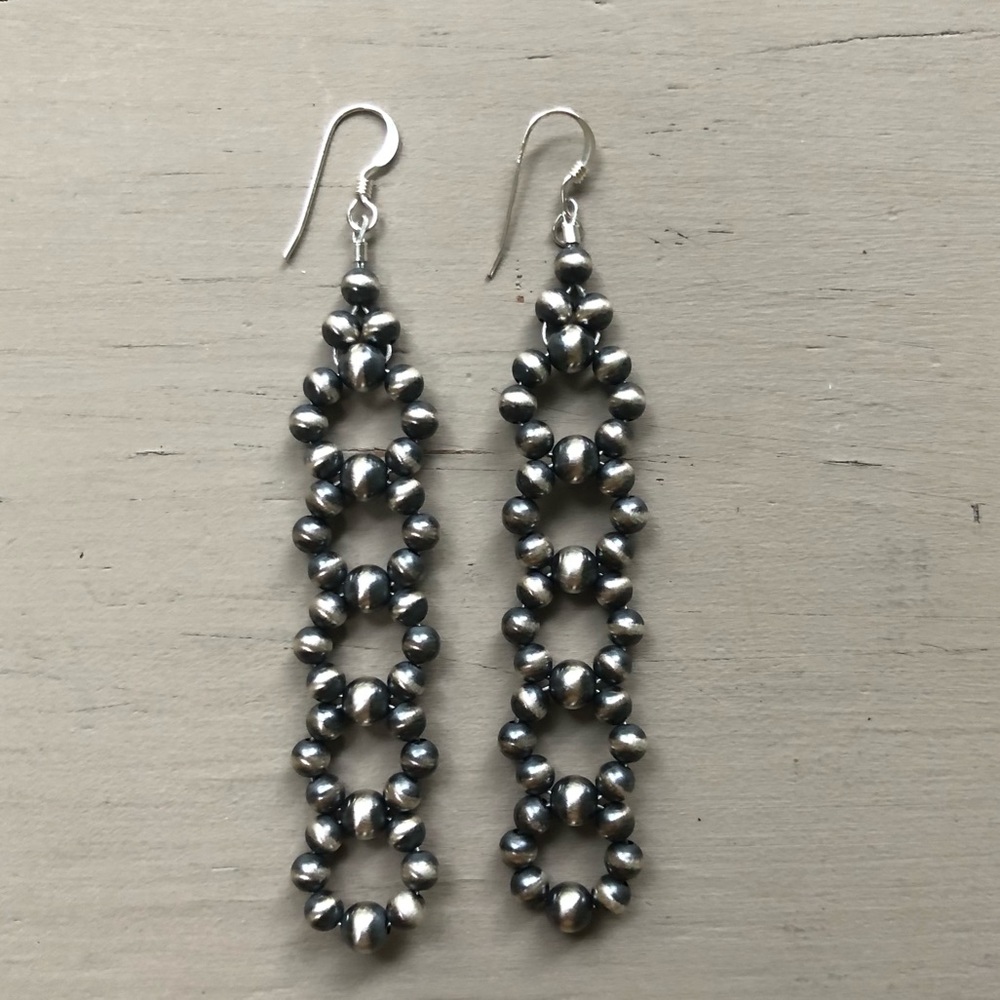 Sterling Silver Desert Pearl Beaded Earrings